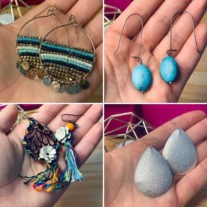 Beautiful Boho Bundle 4 Earring Set!